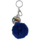 Merangue - Porte-clés Houppe Boule Disco - Couleurs Assorties-Les couleurs assorties incluent le bleu foncé, le bleu clair, le rose et le violet