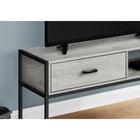 Monarch Specialties - 2875 Meuble Tv - 48 po L/Gris/Metal Noir-Matetriaux: panneau de particules, metal