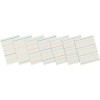 Pacon Zaner Bloser –Ensemble de cartes lignées avec ligne du milieu brisée, 10 1/2 x 8 po, 500 feuilles (PACZP2611)-Blanc