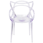 Chaise d’appoint transparente empilable série Nesting (FH-173-APC-GG)-Chaise d'appoint empilable