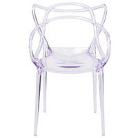 Chaise d’appoint transparente empilable série Nesting (FH-173-APC-GG)-Chaise d'appoint empilable