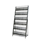 FuTECH - Porte-brochures à 6 pochettes - 22,75 l x 54 H - Noir-Détenteurs de littérature