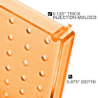 Azar Displays – Tableau mural à 1 côté avec panneau perforé, 20 x 8 po, orange translucide, 2/paquet (770820-ORG)-Orange transparent