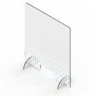 Pare-haleine en acrylique Mark Maker - 18" x 23,75" - Design # 1-Disponible avec des pieds en acrylique pour se tenir facilement sur les comptoirs pour une portabilité et une installation rapide sans outils requis.