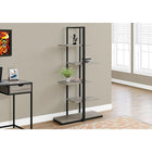 Monarch Specialties - 7232 60 po H Etagere - Taupe Fonce/Metal Noir-5 tablettes