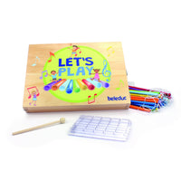Beleduc - Jeu Melody Box Jouons !-Coffret en bois de haute qualité avec 39 tuyaux sonores