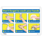 Zenith - Enseigne avec pictogramme - Don't Forget to Wash Your Hands - 10" x 14" - Aluminium-Don't Forget to Wash Your Hands
