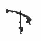 Rocelco - Rehausseur de bureau d'angle réglable assis/debout de 46 po avec support pour double écran - Noir-Supporte 40 livres