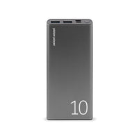 LOGiiX - Piston Power Banque d'alimentation portable de 10 000 mAh - Gris graphite-Charge les smartphones jusqu'à 5 fois, charge les tablettes jusqu'à 2 fois