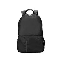 Tucano - Compatto EcoSac à dos jusqu'à, Noir-Sac à dos pliable en nylon léger très résistant produit à partir de plastique recyclé