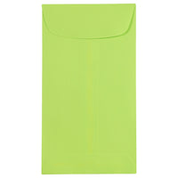 JAM Paper Enveloppes à monnaie no 6, 3 3/8 x 6 po, Brite Hue Ultra vert lime, 1000/paquet-Enveloppes à monnaie