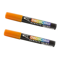 JAM Paper Marqueurs de Peinture Acrylique à Pointe Biseautée, Orange citrouille, 2 / paquet (526315PKa)-Couleur :  Orange Citrouille