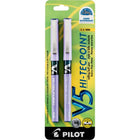 Stylos à bille roulante Pilot Hi-Tecpoint, V5, violet, paquet de 2-Technologie innovante d’encre liquide pour une écriture exceptionnellement fluide