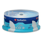 Verbatim - CD-R 52x 700 Mo/80 min., blancs imprimables jet d'encre, paq. cyl./25-Personnalisez chaque disque avec du texte net et des graphiques en couleur en plus des enregistrements fiables haute-vitesse  