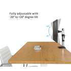 ShoppingAll - Bras vertical pour moniteur LCD Support de bureau/bras pour moniteur-Blanc-6