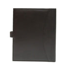 Ashlin® Agenda rechargeable de format moyen Hough, noir-Fermeture à languette et à bouton pour utilisation et rangement faciles