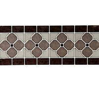 CTG Brands – Carreaux muraux autocollants à bordure motif trèfle, 9,8 po x 12,4 po, multicolore, paq./6-Ensemble: livré dans une boîte de 12 feuillets de carreaux muraux de bordure de qualité supérieure, adaptés aux surfaces lisses et propres