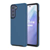 AXS - PROTech coque anti-choc avec bordures surelevees, durabilite militaire pour Samsung Galaxy S21 FE 5G, Bleu Cobalt-Resistant aux chocs