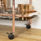 South Shore - Maliza - Chariot bar - Rose doré-Style: Mid-century glam