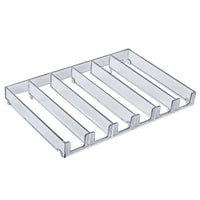 Azar Displays – Plateau modulaire à insérer à 6 compartiments, 2/paquet (225906)-Dimensions : 1,12 haut. x 11,75 larg. x 7,87 prof. (po)