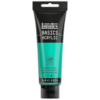 Liquitex Basics – Peinture acrylique 1046660, vert aqua brillant, tube de 118 ml-Formulée avec des pigments de qualité artistique sur lesquels l'artiste peut compter