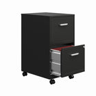 Hirsh - Classeur vertical de 18 po à 2 tiroirs, mobile et pratique - noir-Serrure batteuse pour les deux tiroirs