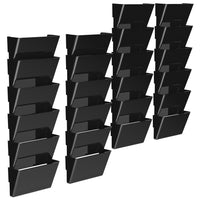 Storex classeur murale recyclées - format lettre - noir - paquet de 24 - 4 Set de 6-Peut contenir des documents de format lettre et dossiers