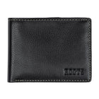 Roots - Portefeuille mince à deux volets pour hommes avec poche zippée - Noir-Noir - Cuir