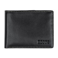 Roots - Portefeuille mince à deux volets pour hommes avec poche zippée - Noir-Noir - Cuir
