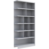 Metalware – Étagère enclenchable RK262, 7 tablettes, 36 x 24 x 76 po, gris pâle-Système de tablettes ajustables offrant un espace de rangement solide, mais économique qui convient à vos besoins