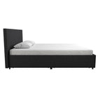 Lit rembourré Novogratz Kelly avec espace de rangement, Gris foncé Linge-5