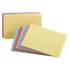 Fiches réglées de couleur, 3 po x 5 po, 250/paquet-1