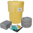 Zenith Safety – Trousse économique pour déversement, 95 gallons, universelle, avec baril suremballé-Contenu : 100 tampons absorbants (15 x 17 po), 4 remblais tubulaires (5 x 10 po), 1 couvercle de drain (36 x 36 po), 1 ruban de sécurité (3 x 300 po), 1 pâte de réparation (4 oz), 2 paires de gants en nitrile, 2TG (11), 2 paires de lunettes de sécurité (taille unique), 2 combinaisons microporeuses, TG, 10 sacs à déchets (26 x 36 po)