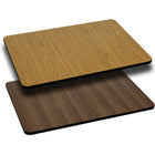 Flash Furniture – Dessus de table rectangulaire laminé et réversible de 30 x 60 po, naturel ou noix-Table de restaurant ou de banquet