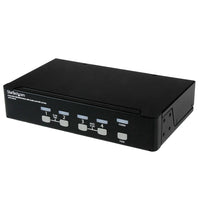 StarTech Commutateur KVM USB DVI avec concentrateur audio et USB 2.0, 4 ports-Concentrateur à 4 ports USB 2.0 intégré pour le partage à haute vitesse des appareils USB