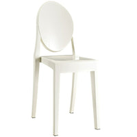 Nicer Furniture - chaise d'appoint fantôme de Louis XVI - blanc - 4 pièces-Fini blanc uni
