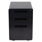 Flash Furniture Classeur ergonomique à 3 tiroirs pour dossiers juridiques et lettres, noir-Classeur noir moderne à 3 tiroirs - Design mobile ergonomique