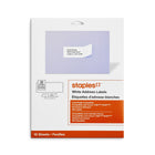 Staples - Étiquettes postales blanches pour imprimantes jet encre/laser, 2 5/8 x 1 po, pqt/300-Créez des étiquettes personnalisées