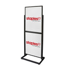 Futech BH-55F Support de plaque de signalisation au sol, 60 "x 24" x 15 ", Noir mat-Taille du cadre: 22 "L x 28" H