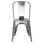 Nicer Furniture - chaise de salle à manger latérale industrielle empilable de style Tolix - bronze à canon-Patins non marquants