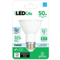 Globe – Ampoule DEL à vie 6W, PAR 20 (31864)-7W eq. 50W