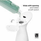 Umbra Otto - Pompe à savon et gel hydroalcoolique 25ml, Blanc/Gris-Couleur du distributeur de savon/desinfectant : blanc/gris