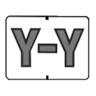 Oxford – Étiquettes alphabétiques compatibles Datafile, « Y », blanc/gris, paq./240-1 1/4 larg. x 15/16 haut. (po)