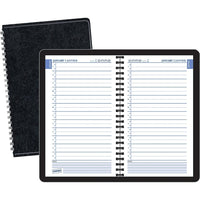 Agenda quotidien non daté à reliure spirale Staples - noir - 4 7/8 po x 8 po - bilingue-12 mois :  janvier à décembre (non datés)