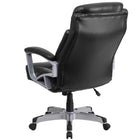 Flash Furniture - Fauteuil direction pivotant HERCULES Big and Tall, capacité de 500 lb, cuir noir (GO18501LEA)-Conception de dossier haut avec appui-tête