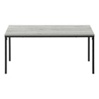 Monarch Specialties - 3796 Table De Salon - 40 po L/Gris/Metal Noir-Dimensions du produit: 40 pounces W x 20 pounces D x 18 pounces H