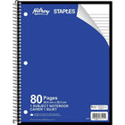 Hilroy 1-Subject Notebook - 10-1/2" x 8" - 80 Pages - Assorted Colours-Coil notebook perfect for notes on one project or subject