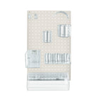 Azar - Kit d'organisateur de mur de panneaux perfacturés de 10 pièces avec un panneau et un assortiment accessoire - blanc-Vendu en multiples de: 1
