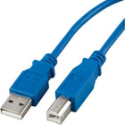 Staples - Câble USB 2.0 A/B 480 Mbps, 6 pi, bleu-6 pi