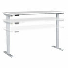 Bureau assis-debout à hauteur réglable 72 po x 30 po Move 40 Series de Bush Business Furniture - blanc/gris métallique-Le bureau assis-debout électrique à hauteur réglable est doté d’un piètement motorisé et d’un plateau 72L x 30P avec système de gestion des câbles intégré